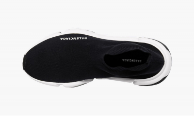BALENCIAGA MEN'S SPEED RECYCLED SNEAKER IN BLACK/WHITE
