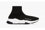 BALENCIAGA MEN'S SPEED RECYCLED SNEAKER IN BLACK/WHITE
