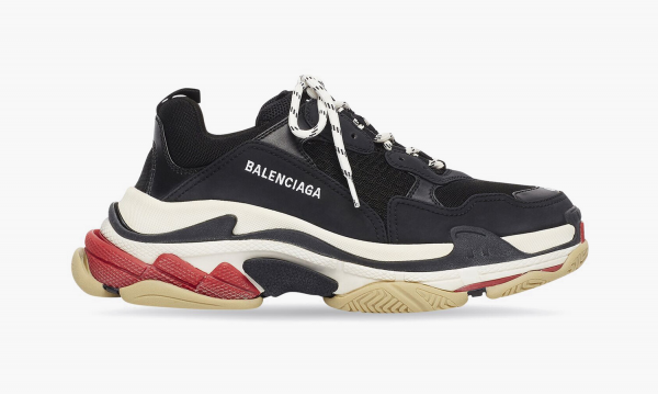 BALENCIAGA MEN'S TRIPLE S SNEAKER IN BLACK