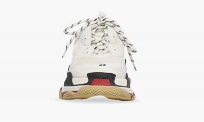 BALENCIAGA MEN'S TRIPLE S SNEAKER IN WHITE