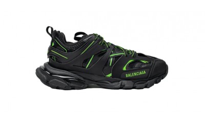 Balenciaga Track Trainer Black Green Logo