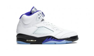 Air Jordan 5 White/Dark Concord-Black