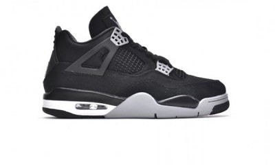  Air Jordan 4 Retro Black Canvas