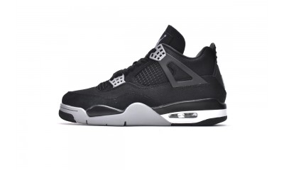  Air Jordan 4 Retro Black Canvas