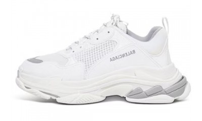Balenciaga Triple S White Silver