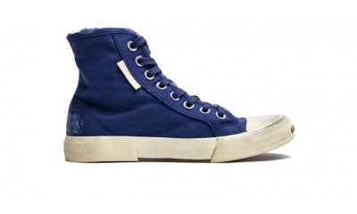 Balenciaga Paris High Top Sneaker In Blue